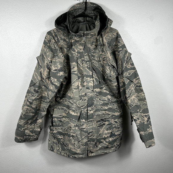 USAF APECS GoreTex Parka ABU Digital Camo Military Jacket Small Regular